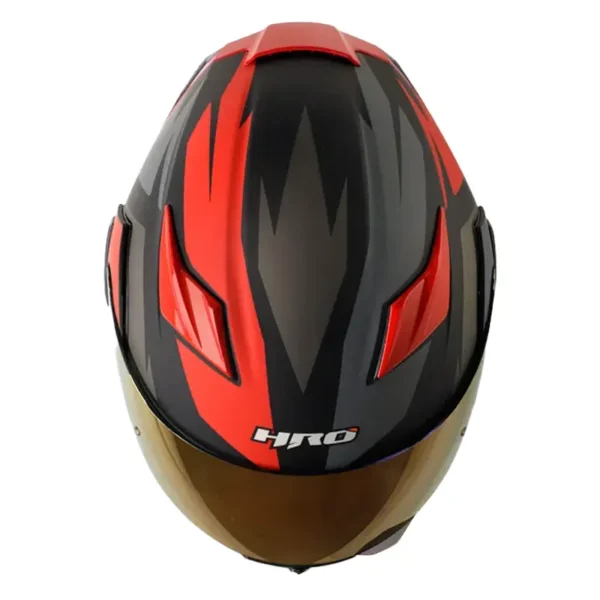 Casco Hro 3400Dv Evo Breaks Negro Rojo Visor Iridium Rojo