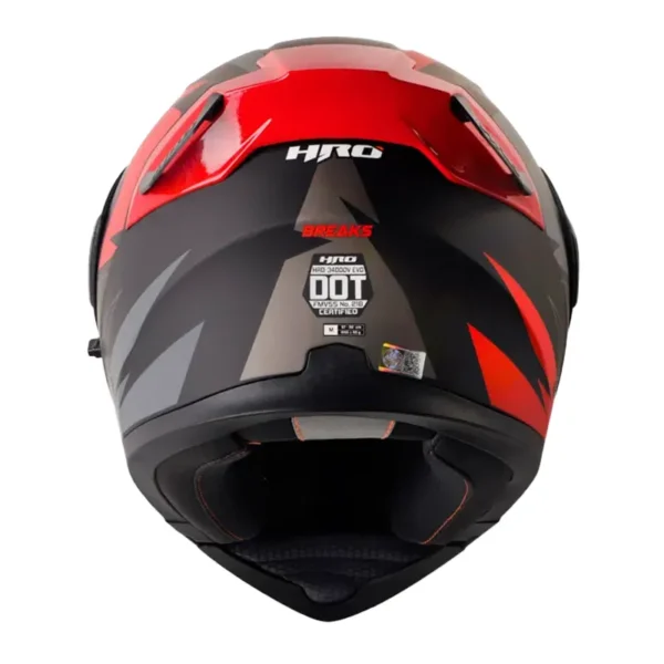 Casco Hro 3400Dv Evo Breaks Negro Rojo Visor Iridium Rojo