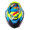 Casco Hro 3400Dv Evo Full Gas Azul Amarillo Visor Iridium Azul