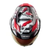 Casco Hro 3400Dv Evo Full Gas Gris Oscuro Rojo Visor Iridium Rojo