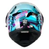 Casco Hro 3400Dv Evo Full Gas Morado Azul Visor Iridium Morado