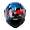 Casco Hro 3400Dv Evo Full Gas Naranja Azul Visor Iridium Azul