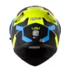 Casco Hro 3400Dv Evo Lou Azul Oscuro Amarillo Visor Iridium Azul
