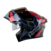 Casco Hro 3400Dv Evo Lou Gris Oscuro Rojo Visor Iridium Rojo