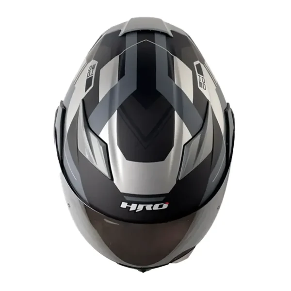 Casco Hro 3400Dv Evo Lou Negro Gris Visor Iridium Silver