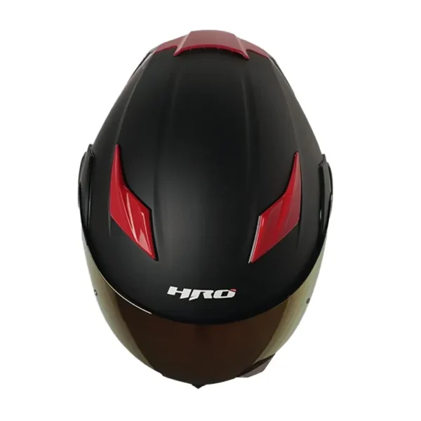Casco Hro 3400Dv Evo Negro Rojo Visor Iridium Rojo