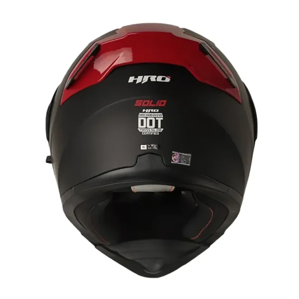 Casco Hro 3400Dv Evo Negro Rojo Visor Iridium Rojo