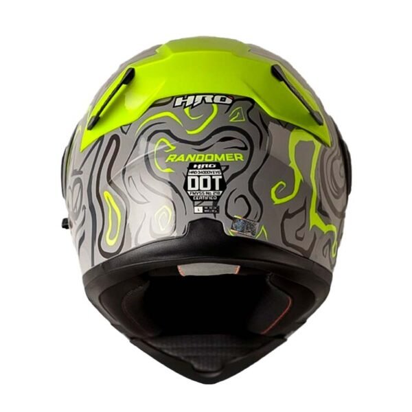Casco Hro 3400Dv Evo Randomer Gris Amarillo Neon Visor Silver