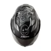 Casco Hro 3400Dv Evo Razor Negro Gris Visor Iridium Silver