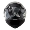 Casco Hro 3400Dv Evo Razor Negro Gris Visor Iridium Silver