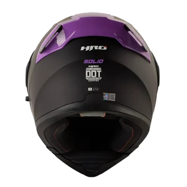Casco Hro 3400Dv Evo Solid Negro Morado Visor Iridium Morado
