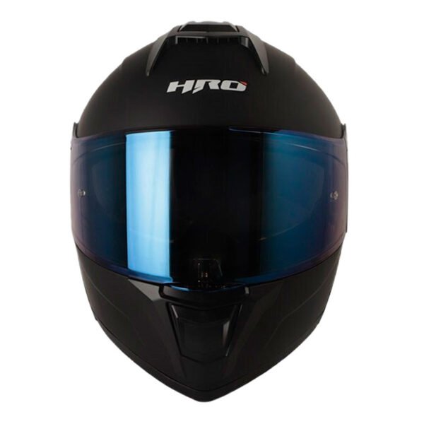 Casco Hro 3480Dv Evo Solid Negro Azul Visor Iridium Azul