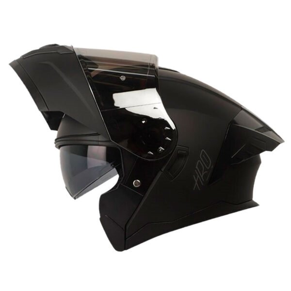 Casco Hro 3480Dv Evo Solid Negro Gris Visor Iridium Silver