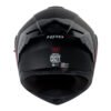 Casco Hro 3480Dv Evo Solid Negro Rojo Visor Iridium Rojo