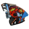 Casco Hro 3480dv Evo Agrext Naranja Azul Visor Iridium Azul