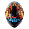 Casco Hro 3480dv Evo Agrext Naranja Azul Visor Iridium Azul