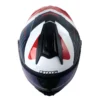 Casco Hro 3480dv Evo Rumble Blanco Rojo Visor Iridium Azul