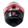 Casco Hro 3480dv Evo Rumble Blanco Rojo Visor Iridium Azul
