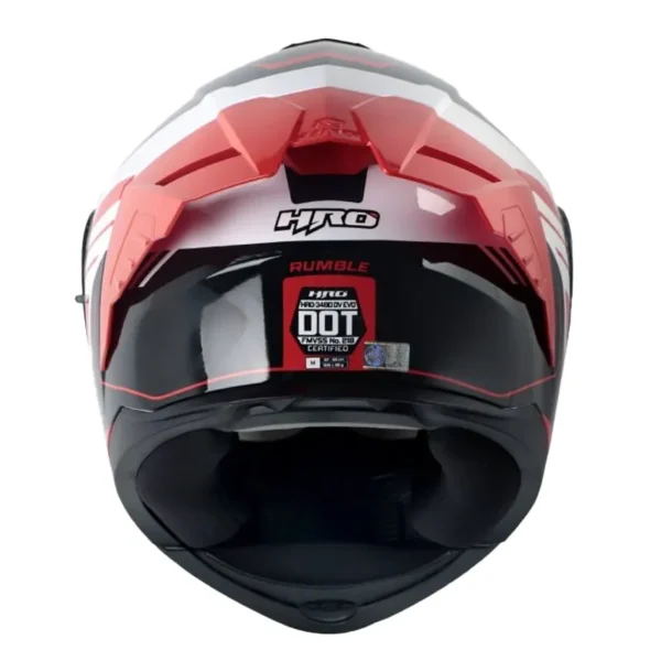 Casco Hro 3480dv Evo Rumble Blanco Rojo Visor Iridium Azul
