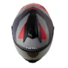 Casco Hro 3480dv Evo Rumble Gris Rojo Visor Iridium Rojo