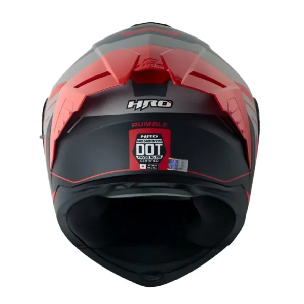 Casco Hro 3480dv Evo Rumble Gris Rojo Visor Iridium Rojo