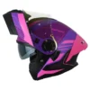 Casco Hro 3480dv Evo Rumble Morado Fucsia Visor Iridium Morado