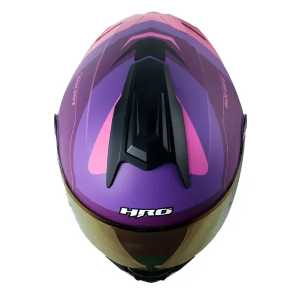 Casco Hro 3480dv Evo Rumble Morado Fucsia Visor Iridium Morado
