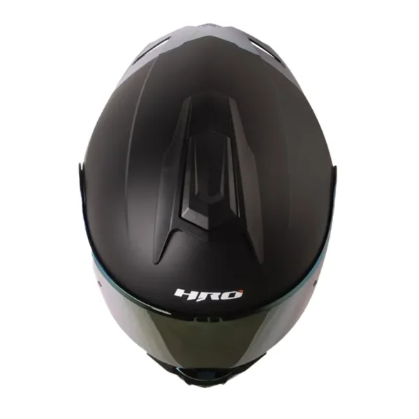 Casco Hro 3480dv Evo Solid Negro Rojo Visor Iridium Dorado