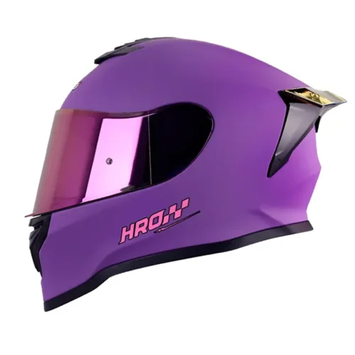 Casco Hro 506sp Solid Morado Fucsia Visor Iridium Fucsia
