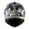 Casco Hro Mx-330Dv Bye Bye Gris Azul Visor Iridium Azul