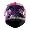 Casco Hro Mx-330Dv Bye Bye Morado Fucsia Visor Iridium Morado