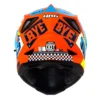 Casco Hro Mx-330Dv Bye Bye Naranja Azul Visor Iridium Rojo