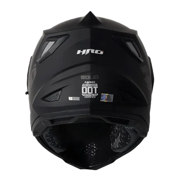 Casco Hro Mx-330Dv Solid Negro Gris Visor Iridium Silver