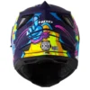 Casco Hro Mx-330Dv Stay Wild Amarillo Fucsia Visor Iridium Azul