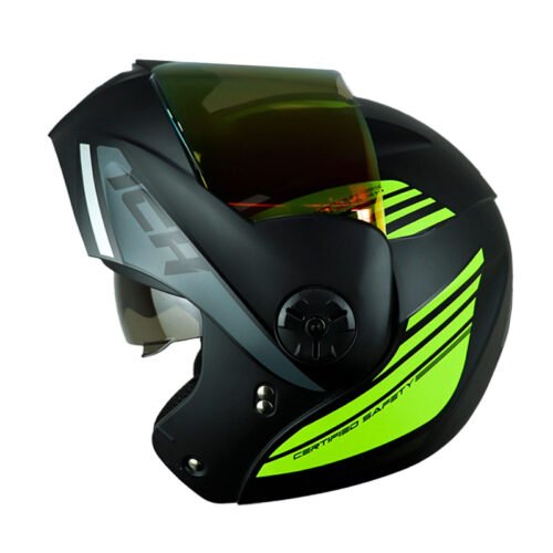 Casco Ich 3110 Auge Negro Amarillo Visor Random