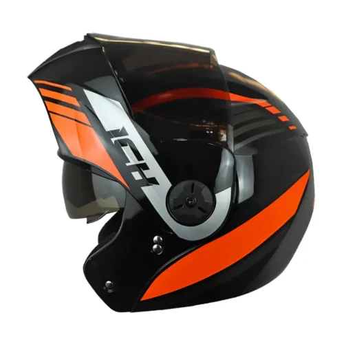 Casco Ich 3110 Blitz Negro Naranja Visor Random