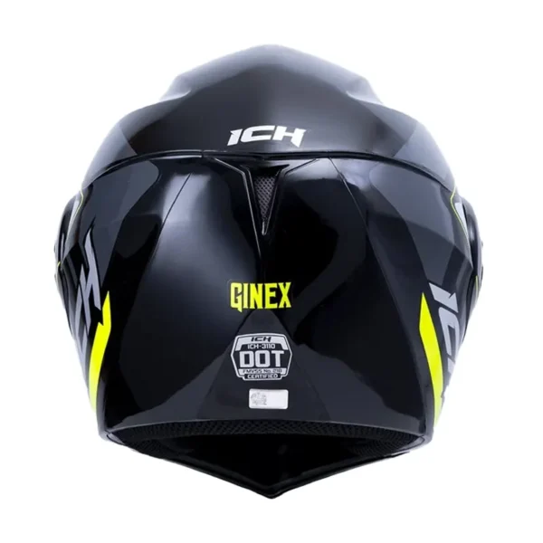 Casco Ich 3110 Ginex Negro Amarillo Visor Random