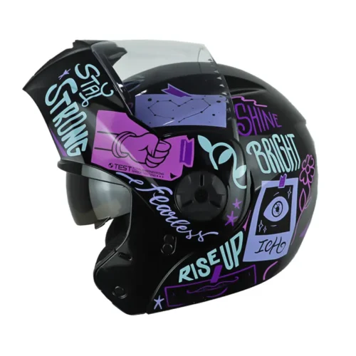 Casco Ich 3110 Kids Feel Negro Lila