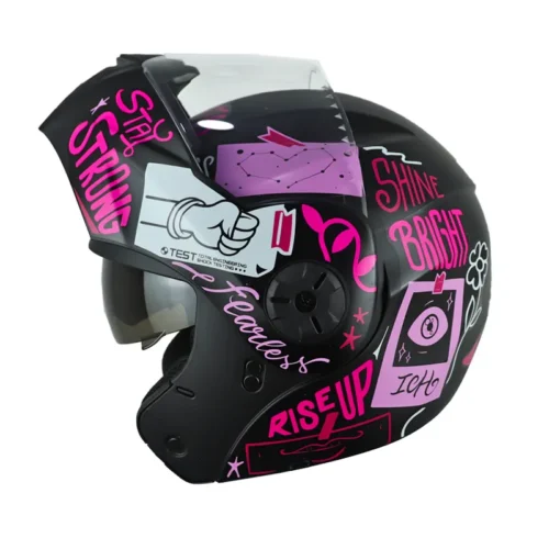Casco Ich 3110 Kids Feel Negro Rosado