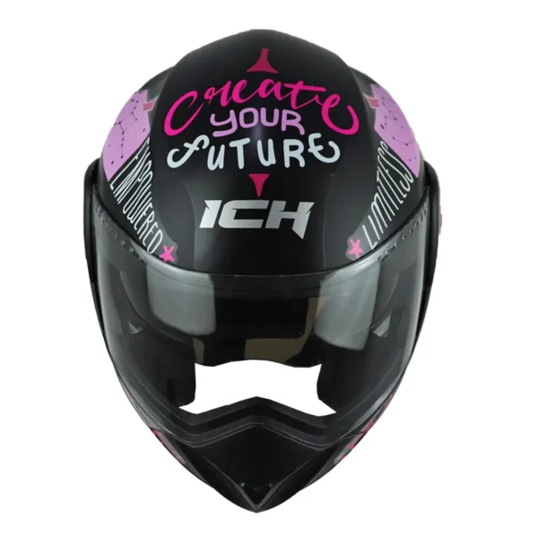 Casco-Ich-3110-Kids-Feel-Negro-Rosado-2.webp Casco Ich 3110 Kids Feel Negro Rosado