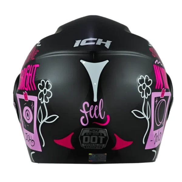 Casco-Ich-3110-Kids-Feel-Negro-Rosado-3.webp Casco Ich 3110 Kids Feel Negro Rosado