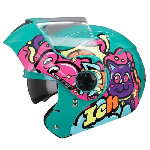 Casco Ich 3110 Kids Love Verde Fucsia