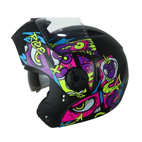 Casco Ich 3110 Kids Renfex Negro Morado