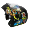 Casco Ich 3110 Kids Renfex Negro Naranja Neon