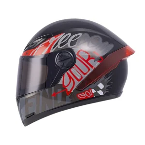Casco Ich 501sp Dm_Messag Negro Rojo Visor Smoke