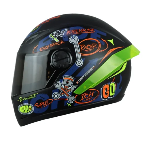 Casco Ich 501sp Mark Negro Naranja Visor Smoke