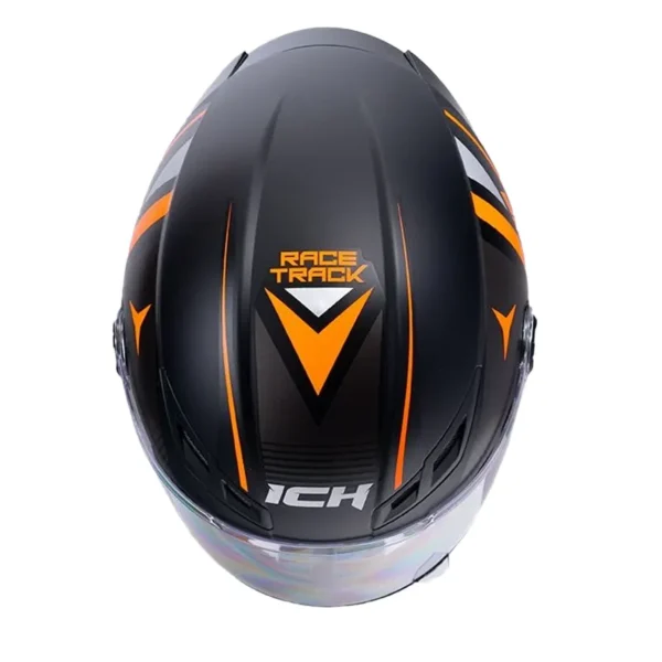 Casco Ich 501sp Neggaz Negro Naranja Visor Smoke