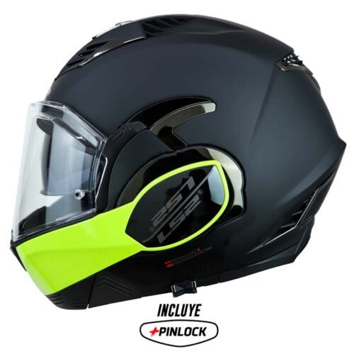 Casco Ls2 900 Valiant Il Hammer Negro Amarillo Neón