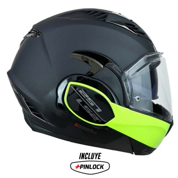 Casco Ls2 900 Valiant Il Hammer Negro Amarillo Neón