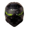 Casco Ls2 Mx-702 Crazy Negro Amarillo Visor Iridium Silver